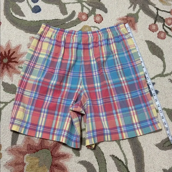 Koret 90s Plaid Shorts, Wide Leg, Vintage, Grandmacore, Large - Picture 5 of 7